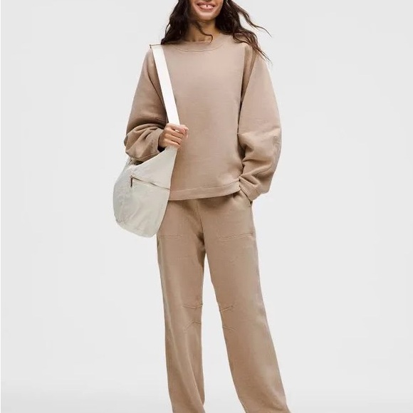 Lululemon Perfectly Oversized Crew Sweatshirt in Biege - Picture 4 of 9